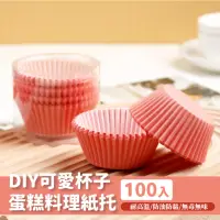 在飛比找momo購物網優惠-【烘焙手做】DIY可愛圓形烘焙紙模100入(巧克力 杯子蛋糕