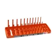 Hansen Global 14053 1/4" Fractional Sae 3-row Socket Tray, Orange