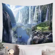 Beautiful Nature Waterfall Paradise Tapestry