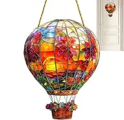 Hot Air Balloon Window Decorations - Sun Catcher with Acrylic Spots | Colorful Hanging Art for Door, Walls and Balconies | Decor for Indoor Spaces