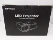 Topvision Projector, 7500l Portable Mini Projector With 100” Projector Screen