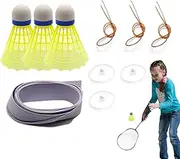 Huvqianu Suspending Badminton Aid, Elastic Training Equipment, 3.23x2.56in, Badminton Rebounder Kit, Adjustable Tension Control, Solo Practice for Drills, Speed