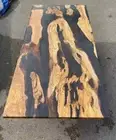 Black Epoxy Resin Dining Table Top | Solid Wood Tabletop | Modern Furniture Deco