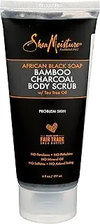 Shea Moisture African Black Soap Charcoal Body Scrub, 6 Ounce