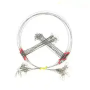 10Pcs Wire Trace Leader Rig Stainless Steel 2 Arm Fishing Rigs Tackle 4.7in Arm