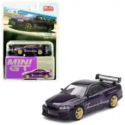 MINI GT #616 Nissan Skyline GT-R R34 Tommykaira R-z Midnight Purple Car 1/64