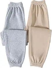 [Floerns] Girl's 2 Pcs Elastic Waist Jogger Pants Active Running Sweatpants