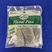 Vtg 1997 Fibre Craft Floral Pins 150 Pc 1 3/4" (4.5cm) Value Pack