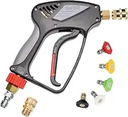 Pressure Washer Short Gun, Commercial 5000 PSI / 10.5 GPM with Nozzle Tips