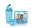Tupperware Playful Pirates Lunch Set, Sandwich Keeper Tumbler and Snack Cup NEW