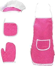 OFFIGAM 1 Set Cooking Apron Hat Gloves Mat for Fun Kitchen Role Play to Enhance Creativity Life Skills for Imaginative Play and Hands Learning