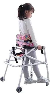 Folding Walker with Wheels for Children,Adjustable Height,Rollator Walker with Seat,Child Standing Frame Walking Frame