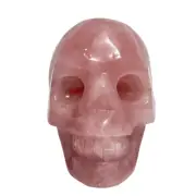 Rose Quartz Skull Healing Crystal Carving 772g