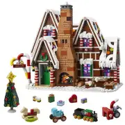 Creative Mini Christmas Gingerbread man House Building Blocks Hut Model Assemble