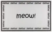 PetRageous 33494N Meow Placemat, Black/White