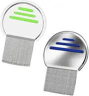Lice Comb-Professional Stainless Steel Comb- Quick Results for Head Lice Treatment - Suitable for All Hair Types,| Dandruff Comb | Psoriasis Comb-Lice Brush（2 pack）
