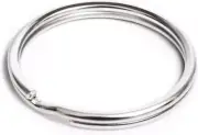 100PCS Key Rings Metal round Split Ring - Bulk Pack of 100-1" 25Mm Diameter