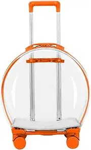 Ｂｅｓｇａ Portable Pet Carrier Backpack Astronaut Trolley Case Travel Cat Bag, Orange
