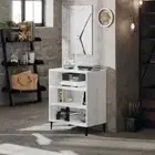 NNEVL Sideboard High Gloss White 57x35x70 cm Chipboard