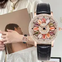 在飛比找Yahoo!奇摩拍賣優惠-2024新款時來運轉高顏值女士手錶防水大表盤滿鑽手錶女士腕錶