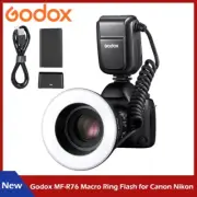 US Godox MF-R76 Macro Ring Flash Close Up Speedlite 5000K For Sony Canon Nikon