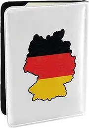 [JEJEA] German Flag Map Print Travel Organizer Credit Cards Case Passport BookPassport Holder Cover Wallet forTraveling,, Black, One Size