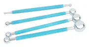 4 PCS Ball Stylus Clay Pottery Modeling Sculpting Bake Fondant Dotting Tools