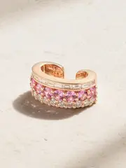 [Anita Ko] Anita Ko - Lola 18-karat Rose Gold, Sapphire And Diamond Ear Cuff - Pink - One size One size Pink