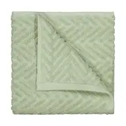 Chevron Cotton Hand Towel - Sage