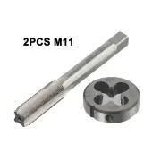 Right Hand Tap Die Tool 11*1mm 2pcs/set Silver Kits High speed steel HSS