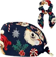 [YTYVAGT] Scrub Caps Women,Scrub Hats Suitable for Women,Dog Christmas Animal
