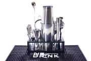 13pc CocktailKit For Bartenders And Home Mixologists Boston Shaker Stand Bar Mat
