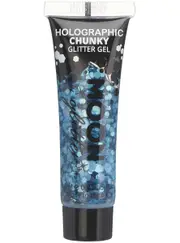 Moon Glitter Holographic Blue Chunky Glitter Gel