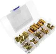 SWOOMEY 50pcs Self Tapping Thread Inserts Kit Carbon Steel Slotted Inserts for Thread Repair Durable and Easy to Install Screw Repair Tool for Automotive and DIY Use