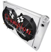 3 Row ER Radiator 19x28",14" Fans,Shroud,1.5,1.75-1973-1991 Chevy Blazer LS Swap