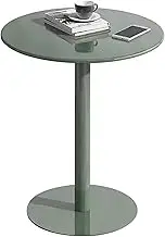 Modern Sofa End Table, Round Coffee Table Counter Bistro Pub Tables with Metal Frame, High Top Bar Table Pedestal Table Snack Table Tea Table Nightstand Sofa Table(40x50cm)