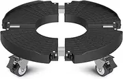 Goovilla Plant Stand with Wheels Heavy Duty, 1Pack Adjustable 15-22 Plant Caddy with Lockable Caster Wheels 440LBS, Rolling Plant Stand/Dolly/Roller for Indoor Outdoor Large Planter, Flower Pot,Black