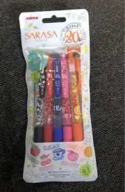 Limited Set Zebra Sarasa Clip 0.5 With 20Th Anniversary 5 Pcs