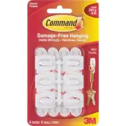 3 Pack Command Mini Hooks-White 6 Hooks & 8 Strips 17006
