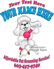 Pet Grooming Service Vinyl DECAL (Choose Your Size) Dog Cat Car Truck Van