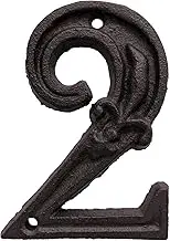 Uniique Address Numbers, Cast Iron House Numbers for Door Gate Mailbox, Decorative Screw-Mounted Number Sign for Outdoor Wall Display Use in Homes Flats Buildings Sheds Units