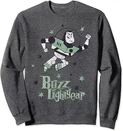 [Disney] Pixar Toy Story Vintage Retro Buzz Lightyear Stars Sweatshirt