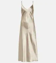 [Joseph] Joseph Clea silk satin slip dress AU 16 beige
