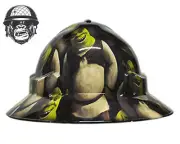 Custom Hydrographic Safety Hard Hat SHREK PRO CHOICE WIDE BRIM