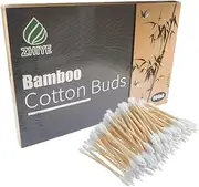 ZHIYE 600 Bamboo Cotton Buds, Cotton Wooden Ear Swabs for Makeup Cleaning, 100% Biodegradable, Eco Friendly