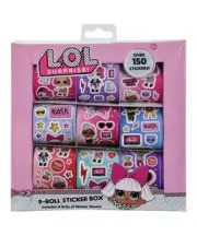 L.O.L. Surprise! Sticker Rolls, Assorted Colors, Box of 9 Rolls
