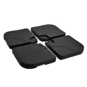 Outsunny Offset Patio Umbrella Base Weight Set 39.75 " Polyethylene In Black