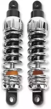 Prog 444 Rear Shock Damper 12in Chrome Pair STD Duty HD Fatbob 79-83
