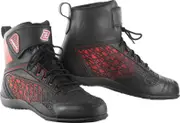 Bogotto Aaron Motorcycle Boots, black-red, Size 41 for Women Black Red