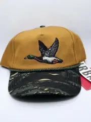 Duck Brown Flying Mallard American Needle Pheasant Camo Brim Baseball Hat